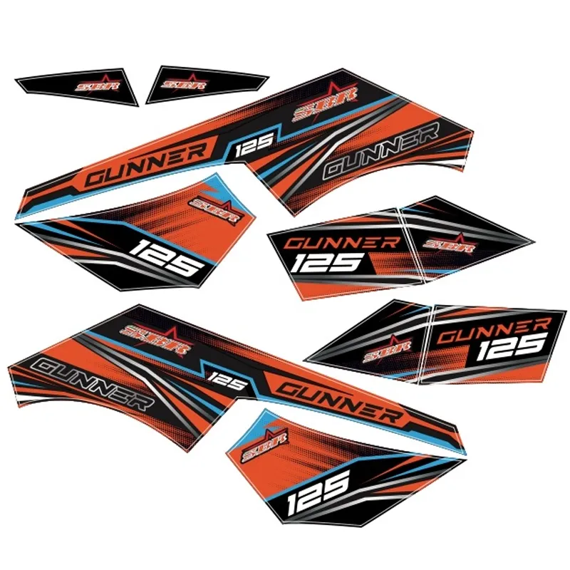 Kit Grafiche Originali NCX per Quad Gunner Arancio in Cristal