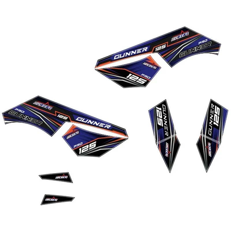Kit Grafiche Originali NCX per Quad Gunner Blu in Cristal
