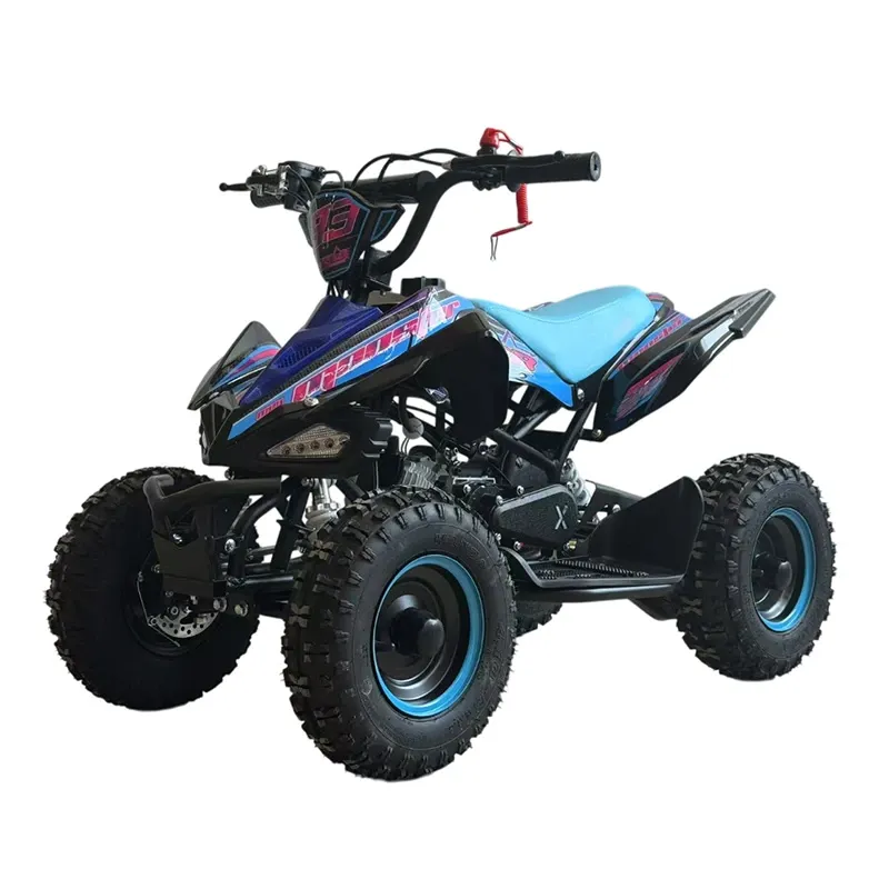 Mini Quad Mini Monster 50 Pull - Colore Blu - Vista 45° Frontale