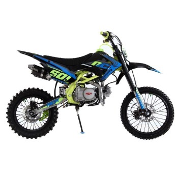 Pit Bike NCX New Vyper Double 140 17/14 4 Marce - Colore Nero-Blu-Giallo - Vista Laterale Destra