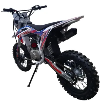 Pit Bike NCX Thor 125 Street 4M 17/14 - Colore Rosso/Blu - Vista Posteriore Sinistra