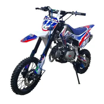 Pit Bike NCX New Vyper Double 125 14/12 4 Marce - Bianco-Rosso/Blu - Vista 45° Frontale