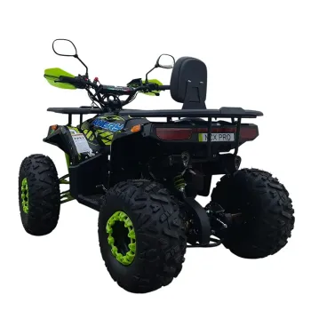 Quad Angry 125 4T R8 Explorer - Colore Nero/Giallo - Vista 45° Posteriore