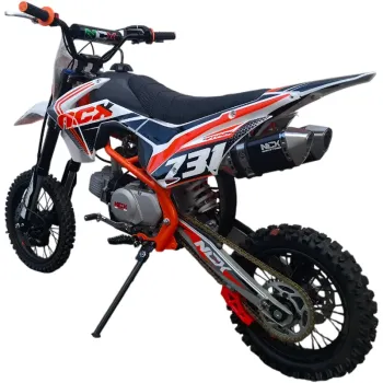 Pit Bike NCX New Vyper Double 125 14/12 4 Marce - Colore Bianco/Arancio - Vista 45° Posteriore