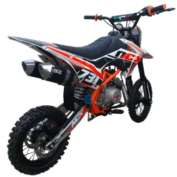 Pit Bike NCX New Vyper Double 125 14/12 4 Marce - Colore Bianco/Arancio - Vista 45° Posteriore