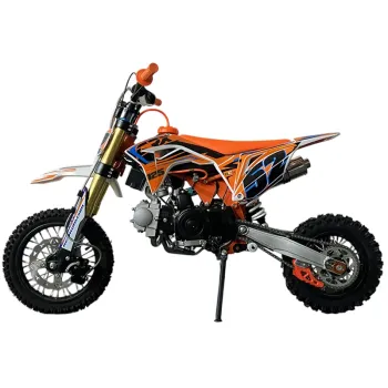 Pit Bike NCX CRX 125cc 12/10 4 Marce Gold - Colore Bianco-Arancio - Vista 45° Laterale