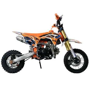 Pit Bike NCX CRX 125cc 12/10 4 Marce Gold - Colore Bianco-Arancio - Vista 45° Laterale