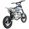 Pit Bike NCX CRX 125cc 14/12 Automatica Gold - Colore Giallo-Bianco-Blu - Vista 45° Posteriore
