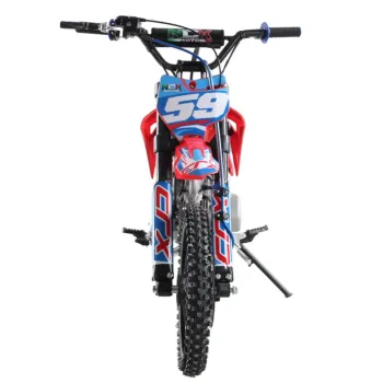 Pit Bike NCX CRX 125cc 14/12 Automatica Gold - Colore Rosso-Blu - Vista Frontale