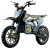 Mini Cross Elettrica Thor EVO 1000W 36V 12Ah - Colore Nero/Blu/Gialla - Vista 45° Frontale