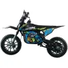 Mini Cross Elettrica Thor EVO 1000W 36V 12Ah - Colore Nero/Blu/Gialla - Vista 45° Laterale