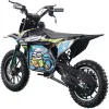 Mini Cross Elettrica Thor EVO 1000W 36V 12Ah - Colore Nero/Blu/Gialla - Vista 45° Posteriore