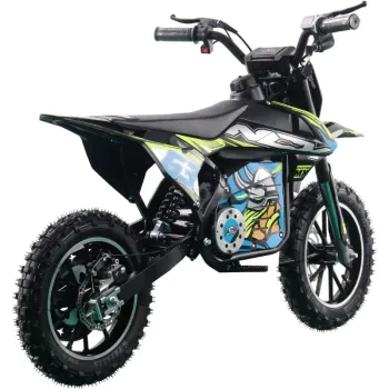 Mini Cross Elettrica Thor EVO 1000W 36V 12Ah - Colore Nero/Blu/Gialla - Vista 45° Posteriore