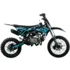 Pit Bike NCX SXR Evolution 140cc 17/14 - Colore Nero/Celeste - Vista 45° Laterale