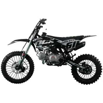 Pit Bike NCX SXR Evolution 140cc 17/14 - Colore Nero/Grigio - Vista 45° Laterale