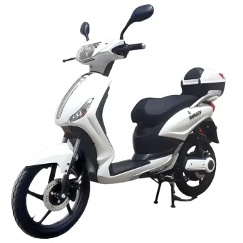 Scooter X-Tech EVO Lead Acid 1250W 48V 20Ah Targabile - Colore Bianco - Vista Frontale Sinistra