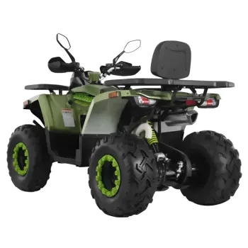 Maxi Quad Mega Angry 250 R10 - Colore Nero/Verde- Vista 45° Posteriore