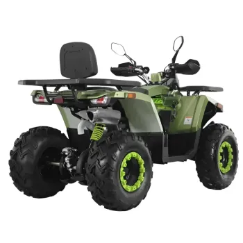 Maxi Quad Mega Angry 250 R10 - Colore Nero/Verde- Vista 45° Posteriore