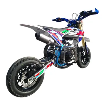 Pit Bike Motard NCX New Sxr 125 4T Semi-Auto 10/10 Telaio 14'' - Vista 45° Posteriore
