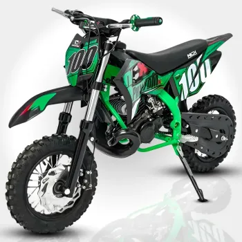 Mini Cross Phantom X 50cc R12/10 NAC NAC - Colore Nero-Verde - Vista 45° Frontale