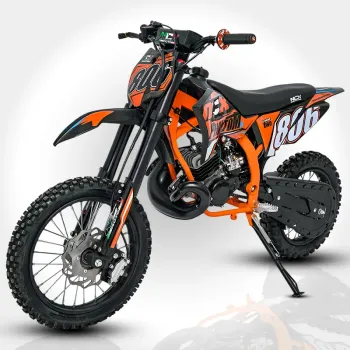 Mini Cross Phantom X 50cc R14/12 Back Flip - Colore Arancione - Vista 45° Frontale