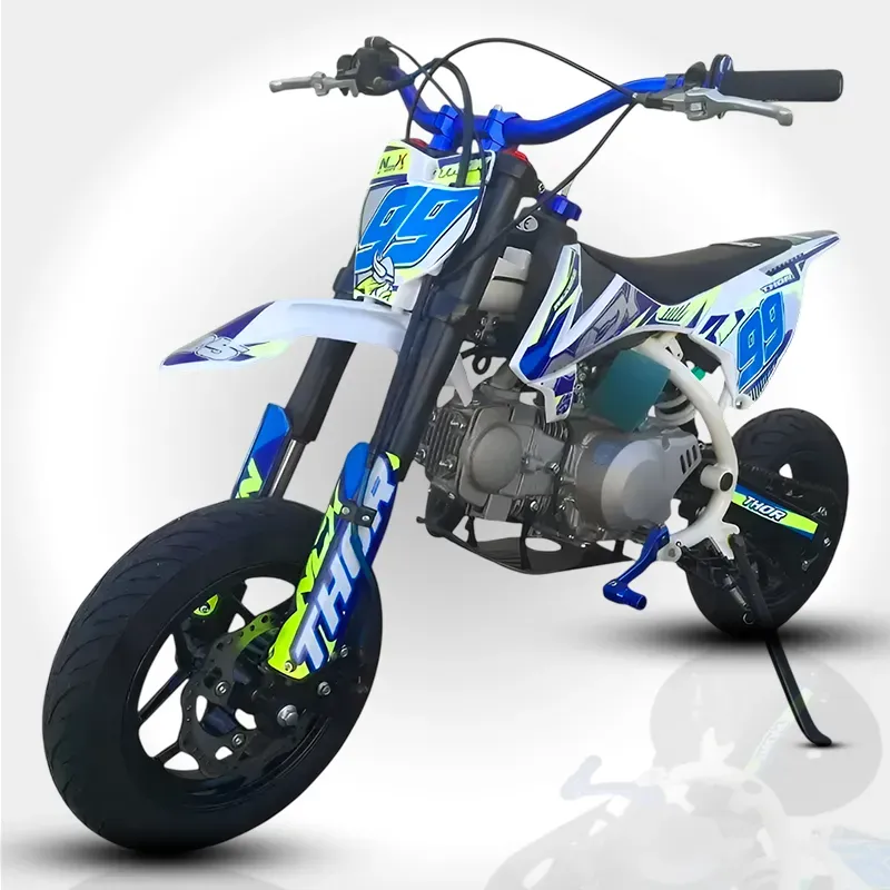 Pit Bike NCX Thor 125 4M 10-10 Telaio 14'' - Vista 45° Frontale