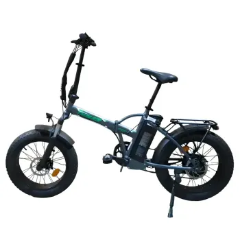 Fat E-Bike Pieghevole Zero Fork 250W 36V 13Ah - Colore Grigio - Vista 45° Laterale