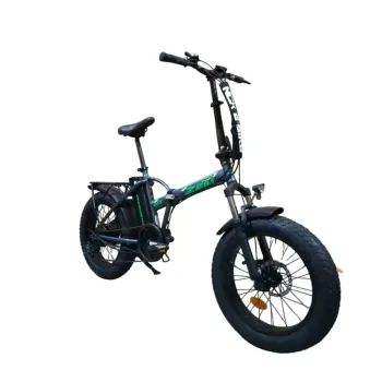 Fat E-Bike Pieghevole Zero Fork 250W 36V 13Ah - Colore Grigio - Vista 45° Frontale