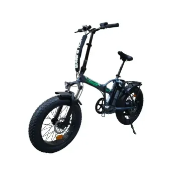 Fat E-Bike Pieghevole Zero Fork 250W 36V 13Ah - Colore Grigio - Vista 45° Frontale