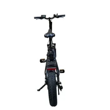 Fat E-Bike Pieghevole Zero Fork 250W 36V 13Ah - Colore Grigio - Vista Posteriore