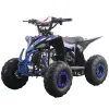 Quad Furious Six 125cc R6 Automatico + Retro - Colore Nero/Blu - Vista 45° Frontale