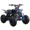 Quad Furious Six 125cc R6 Automatico + Retro - Colore Nero/Blu - Vista 45° Frontale