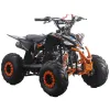 Quad Furious Six 125cc R6 Automatico + Retro - Colore Nero/Arancione - Vista 45° Frontale