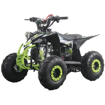 Quad Furious Six 125cc R6 Automatico + Retro - Colore Nero/Giallo - Vista 45° Frontale