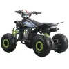 Quad Furious Six 125cc R6 Automatico + Retro - Colore Nero/Giallo - Vista 45° Posteriore