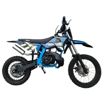 Mini Cross Phantom X 50 2T R12/10 Nac Nac - Colore Nero/Celeste - Vista 45° Laterale