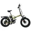 Fat E-Bike Pieghevole NCX Zero Italy Advance 20" 250W 48V 13Ah - Colore Verde-Oro - Vista 45° Laterale
