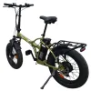 Fat E-Bike Pieghevole NCX Zero Italy Advance 20" 250W 48V 13Ah - Colore Verde-Oro - Vista 45° Posteriore