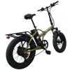 Fat E-Bike Pieghevole NCX Zero Italy Advance 20" 250W 48V 13Ah - Colore Verde-Oro - Vista 45° Posteriore