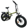 Fat E-Bike Pieghevole NCX Zero Italy Advance 20" 250W 48V 13Ah - Colore Verde-Oro - Vista 45° Frontale