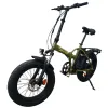 Fat E-Bike Pieghevole NCX Zero Italy Advance 20" 250W 48V 13Ah - Colore Verde-Oro - Vista 45° Frontale