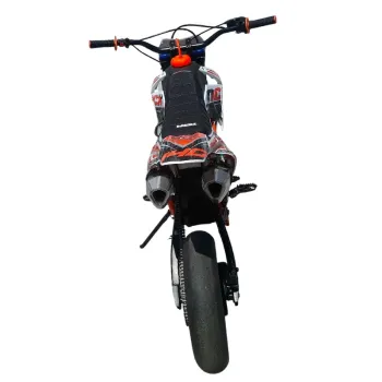 Pit Bike NCX Vyper 140 4T 12/12 Supermotard - Colore Bianco/Arancio - Vista Posteriore