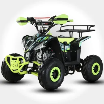 Quad Furious 125 4T R6 - Nero/Giallo - Vista 45° Frontale