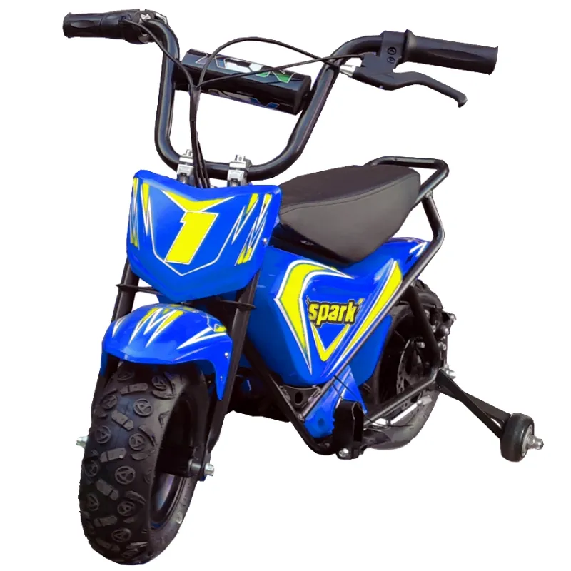 Mini Cross Elettrica Spark 250 Watt - Colore Blu - Vista 45° Frontale