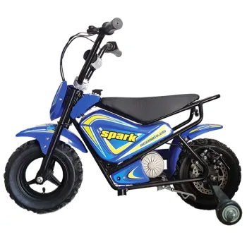 Mini Cross Elettrica Spark 250 Watt - Colore Blu - Vista 45° Laterale