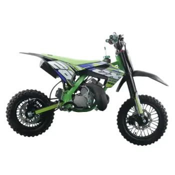 Mini Cross NCX Sxr 50 Doppia Marmitta 12/10 - Colore Nero/Verde - Vista 45° Laterale
