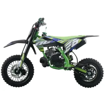 Mini Cross NCX Sxr 50 Doppia Marmitta 12/10 - Colore Nero/Verde - Vista 45° Laterale