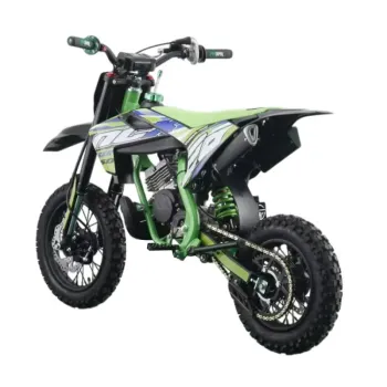 Mini Cross NCX Sxr 50 Doppia Marmitta 12/10 - Colore Nero/Verde - Vista 45° Posteriore