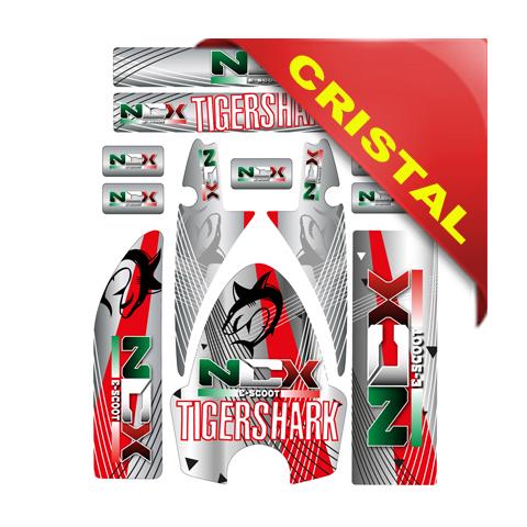 KIT GRAFICHE NCX TIGERSHARK ROSSO IN CRISTAL