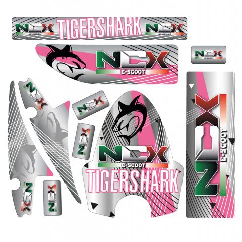 KIT GRAFICHE NCX TIGERSHARK ROSA IN PVC 55µm